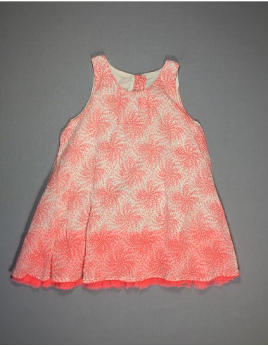 Robe s.m motifs roses/orange - doublée coton et voile dans le bas Comparez et commandez 