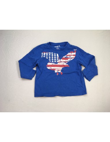 T-shirt m.l bleu drapeau Voir les baskets