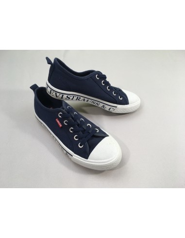 Baskets en toiles bleu marine/blanc "Levi Strauss&co"  -35 Voir les baskets