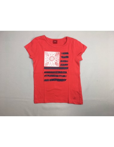 T-shirt m.c rouge carré drapeau JUSQU'A -70%! 