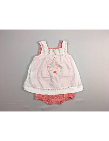 Robe s.m effet supperposé body rose foncé pois Vous souhaitez 