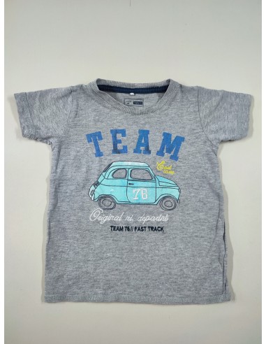 T-shirt m.c gris chiné voiture "Team" 50-70% off 