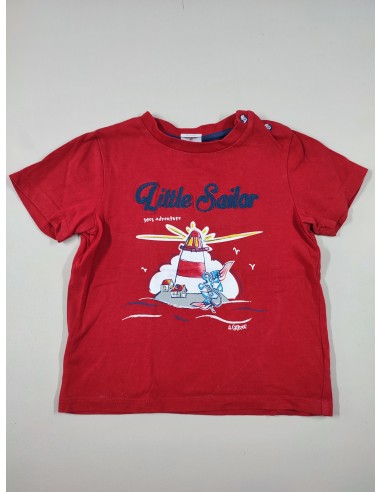 T-shirt m.c rouge phare "Little sailor" pas cher 