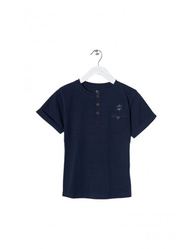 T-shirt bleu marine chiné solde