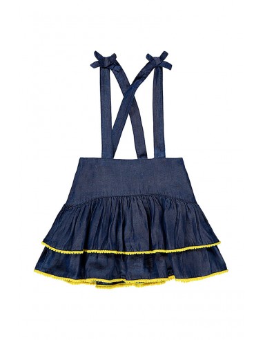 Robe salopette Bleu marine et jaune Pour