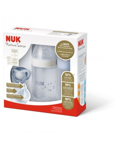 Coffret Nature Sense Twin Set Bleu , NUK l'achat 