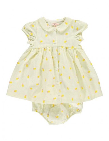 Ensemble Robe à col claudine et bloomer jaune En savoir plus